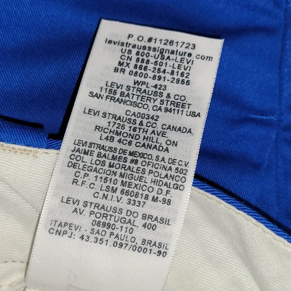 Levis 511 Slim Trouser Blue Jeans Khaki Chino Pants Mens 32x30 New With Tags